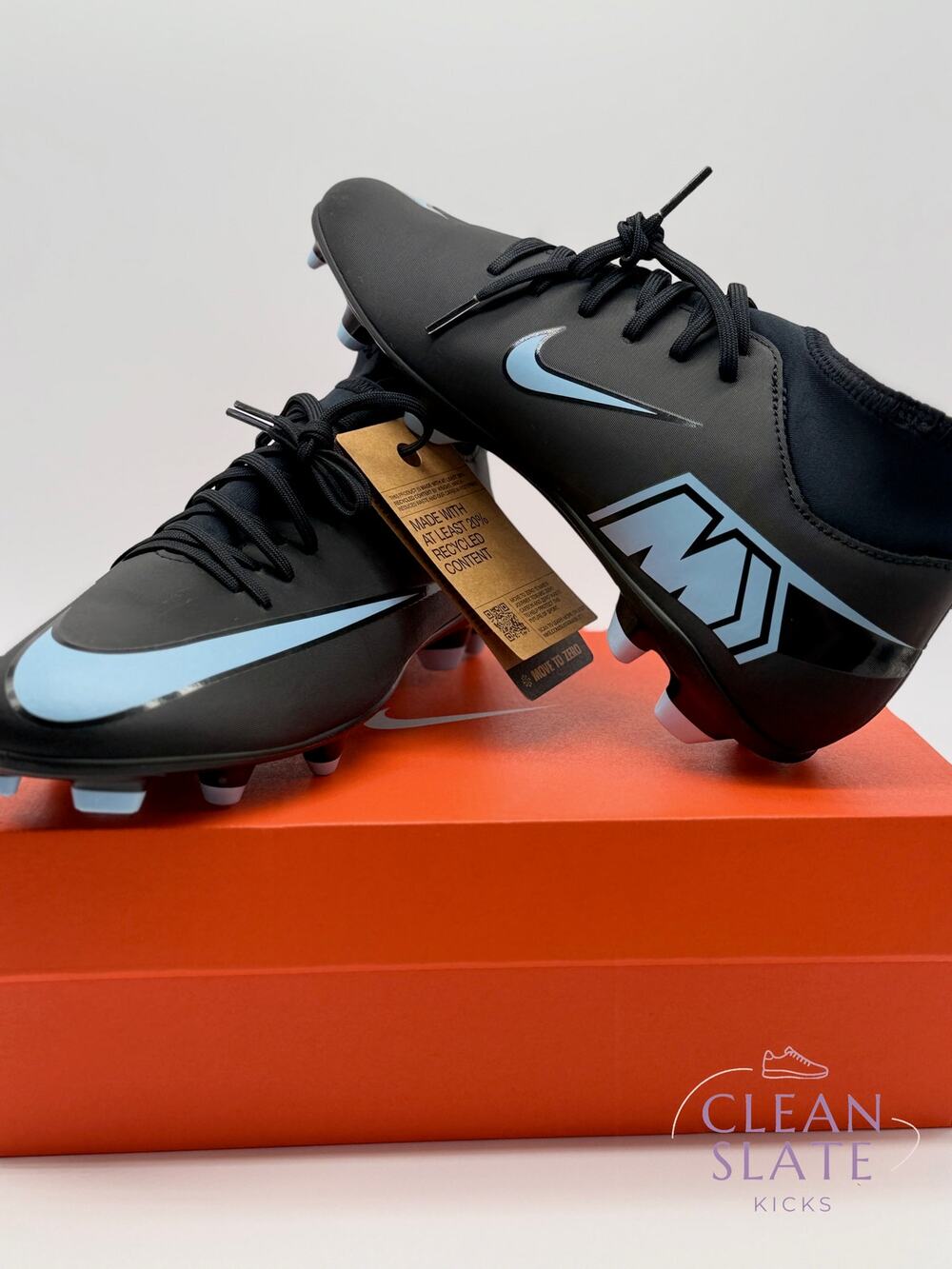 Nike Mercurial Superfly 10 Club FG/MG Black Ice/Blue Cleats M7 / W8.5 NIB